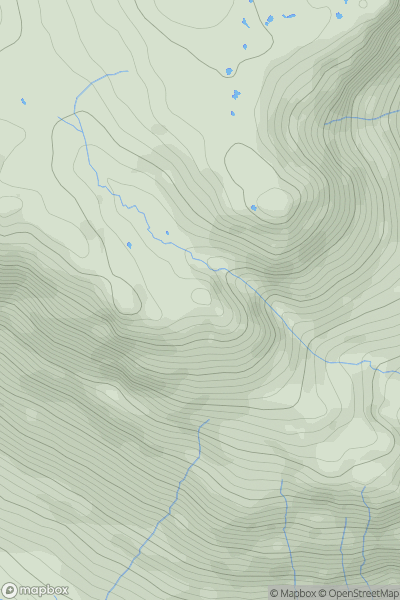 Thumbnail image for Thorn Crag showing contour plot for surrounding peak