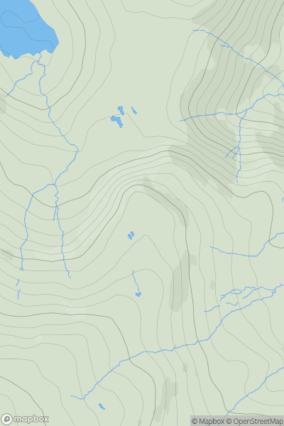 Thumbnail image for Standing Crag showing contour plot for surrounding peak