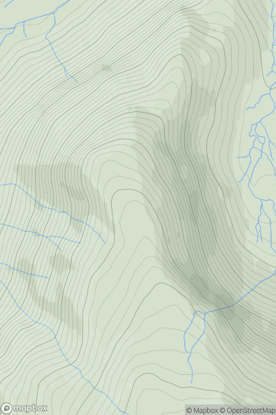 Thumbnail image for Thornythwaite Fell showing contour plot for surrounding peak