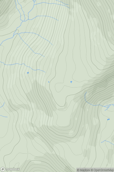 Thumbnail image for High Gait Crags showing contour plot for surrounding peak