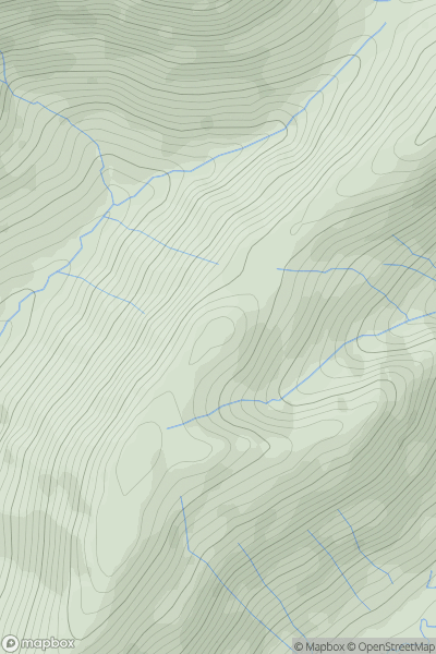 Thumbnail image for Ill Crag (Newlands) (Knott Rigg North Top) showing contour plot for surrounding peak