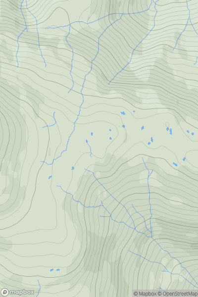 Thumbnail image for Wrynose Fell - Long Crag showing contour plot for surrounding peak