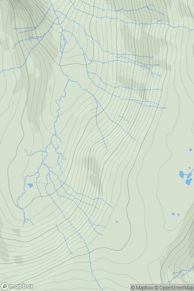 Thumbnail image for Lining Crag showing contour plot for surrounding peak