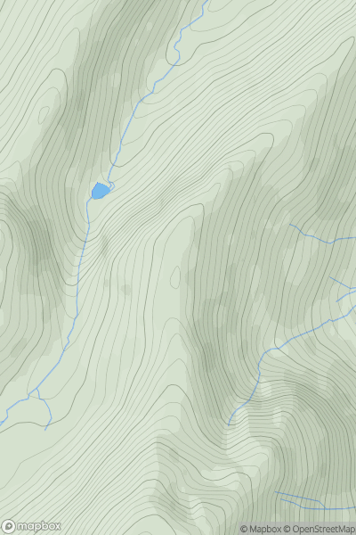 Thumbnail image for High Crags (Newlands) showing contour plot for surrounding peak