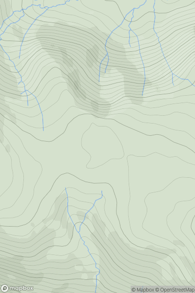 Thumbnail image for Gale Fell showing contour plot for surrounding peak