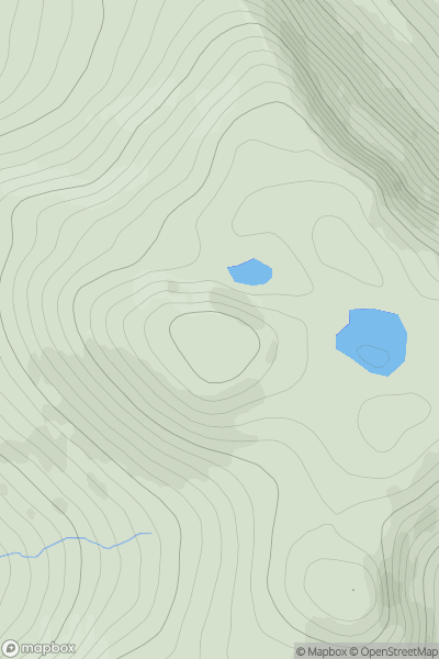 Thumbnail image for Beinn Pharlagain - Meall na Meoig (Meall na Meoig) showing contour plot for surrounding peak