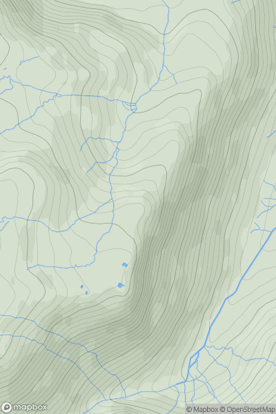 Thumbnail image for Wythburn Fell showing contour plot for surrounding peak