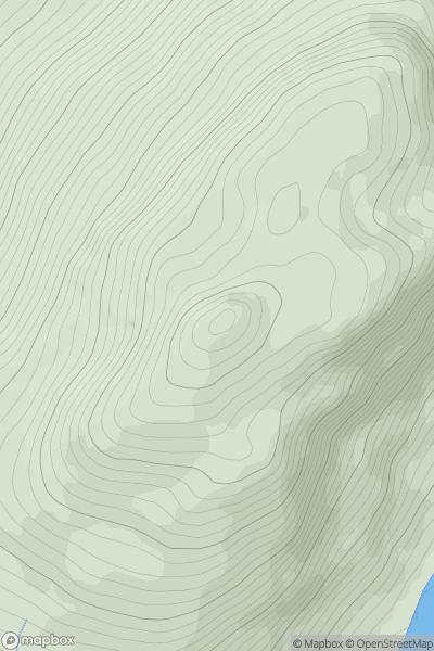 Thumbnail image for Binnein Shuas showing contour plot for surrounding peak