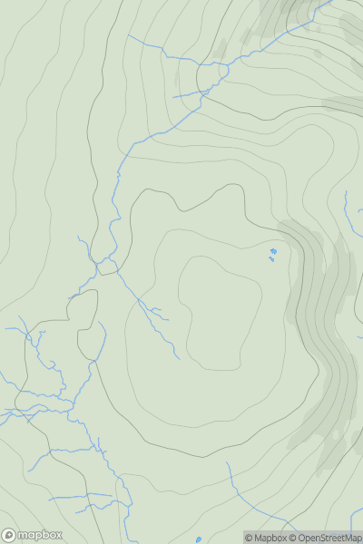 Thumbnail image for Armboth Fell (Birkett) showing contour plot for surrounding peak