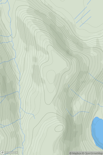 Thumbnail image for The Benn (Sippling Crag) showing contour plot for surrounding peak