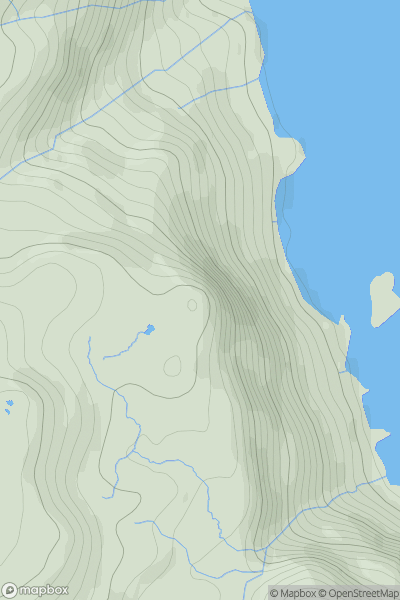 Thumbnail image for Fisher Crag showing contour plot for surrounding peak