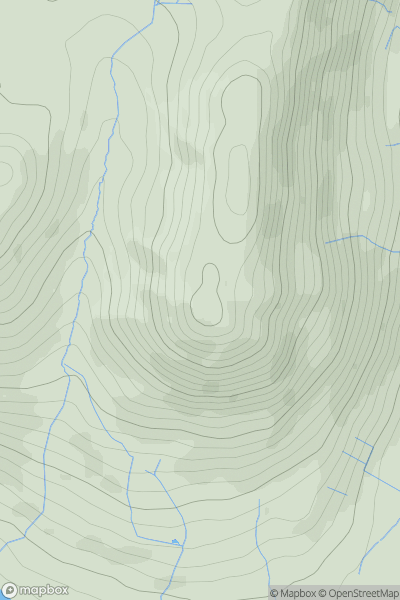 Thumbnail image for Loweswater Fell (Low Fell) showing contour plot for surrounding peak