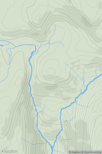 Thumbnail image for Throstlehow Crag showing contour plot for surrounding peak