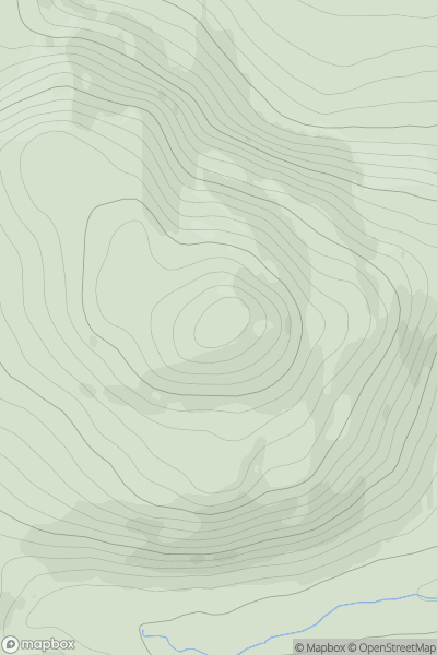 Thumbnail image for Meall nan Eagan showing contour plot for surrounding peak