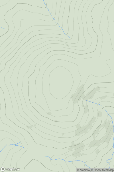 Thumbnail image for Blakeley Raise showing contour plot for surrounding peak