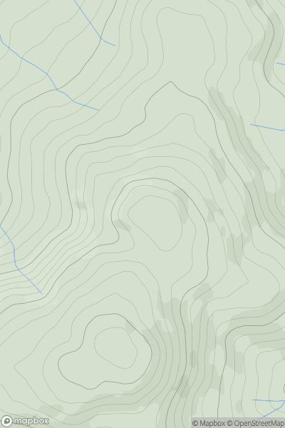 Thumbnail image for Hatteringill Head - Whin Fell showing contour plot for surrounding peak