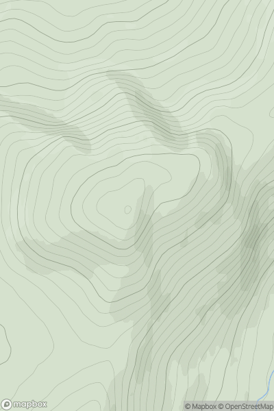 Thumbnail image for Cruban Beag showing contour plot for surrounding peak