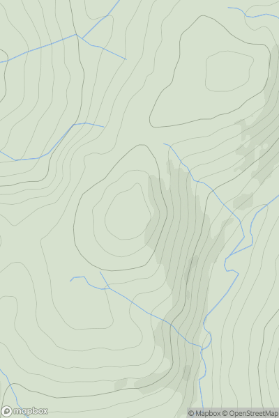 Thumbnail image for Swarth Fell (Kinniside) showing contour plot for surrounding peak