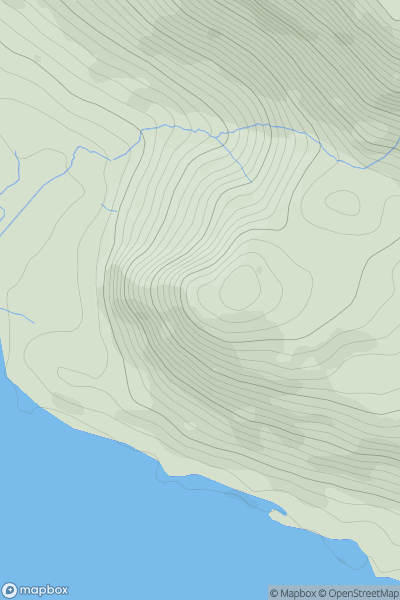 Thumbnail image for Bowness Knott showing contour plot for surrounding peak