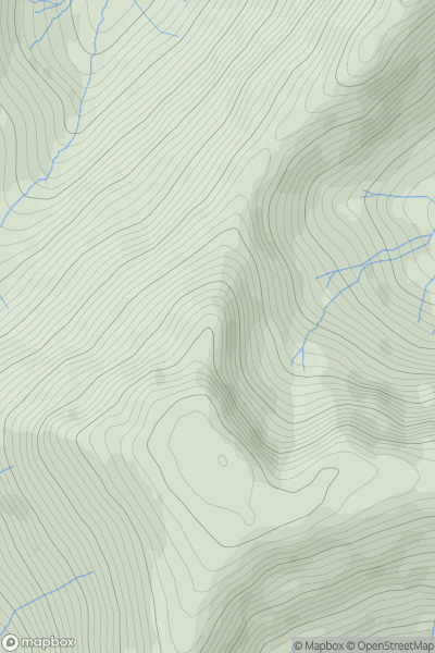 Thumbnail image for Cofa Pike showing contour plot for surrounding peak