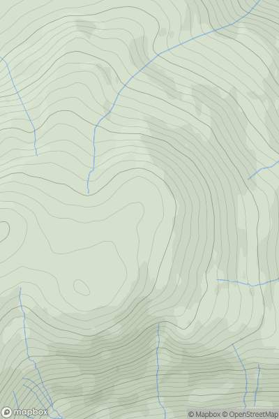 Thumbnail image for Birkett Fell showing contour plot for surrounding peak