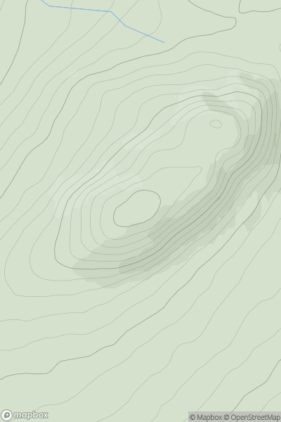 Thumbnail image for Meall Luidh Mor showing contour plot for surrounding peak
