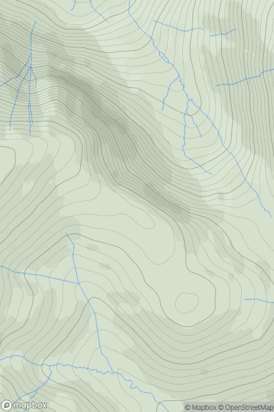 Thumbnail image for Little Harter Fell showing contour plot for surrounding peak