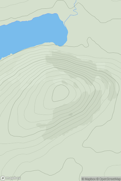 Thumbnail image for Sron Smeur showing contour plot for surrounding peak