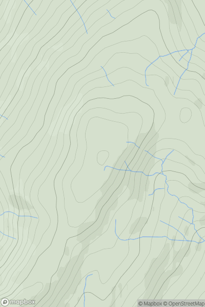 Thumbnail image for Wansfell (Baystones) showing contour plot for surrounding peak