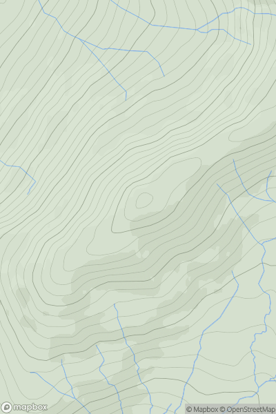 Thumbnail image for Wansfell Pike showing contour plot for surrounding peak