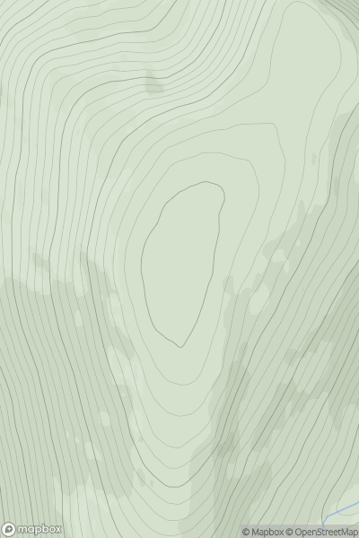 Thumbnail image for Beinn Udlamain showing contour plot for surrounding peak