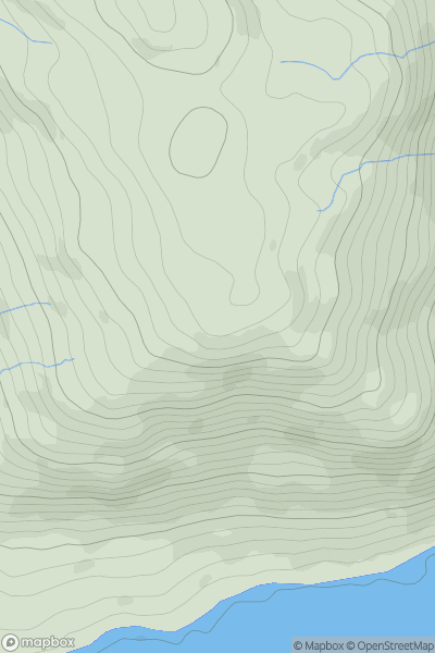 Thumbnail image for Green Hill - Gowbarrow Park showing contour plot for surrounding peak