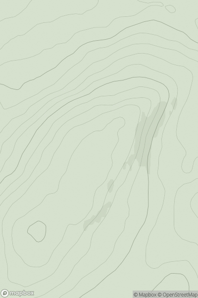 Thumbnail image for Garwall Hill showing contour plot for surrounding peak