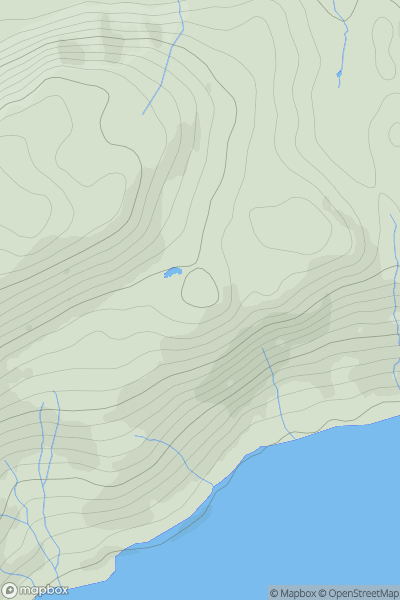 Thumbnail image for Four Stones Hill showing contour plot for surrounding peak