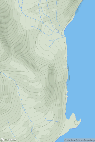 Thumbnail image for Castle Crag (Mardale) showing contour plot for surrounding peak