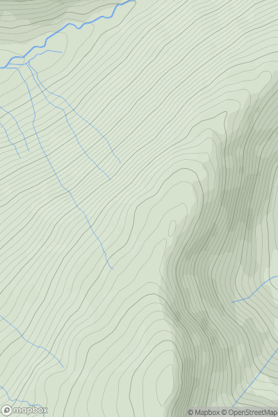 Thumbnail image for Hell Gill Pike showing contour plot for surrounding peak