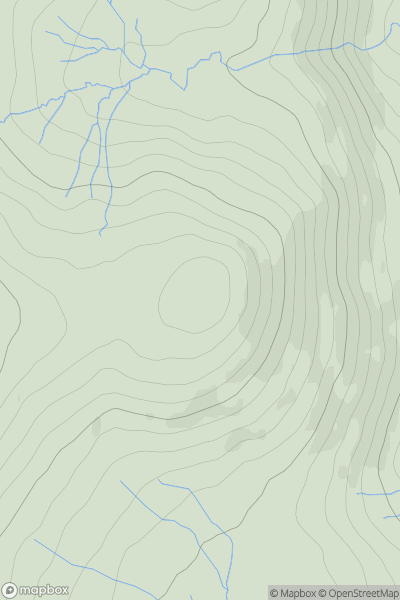 Thumbnail image for Plough Fell showing contour plot for surrounding peak