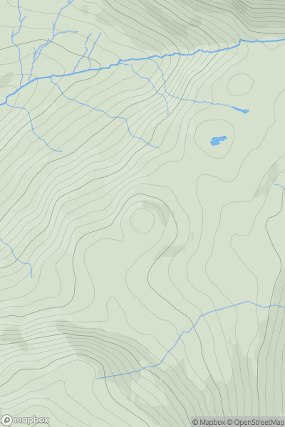 Thumbnail image for Horsehow Crags showing contour plot for surrounding peak