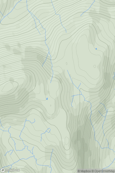 Thumbnail image for High Fell (Hawk Rigg) showing contour plot for surrounding peak