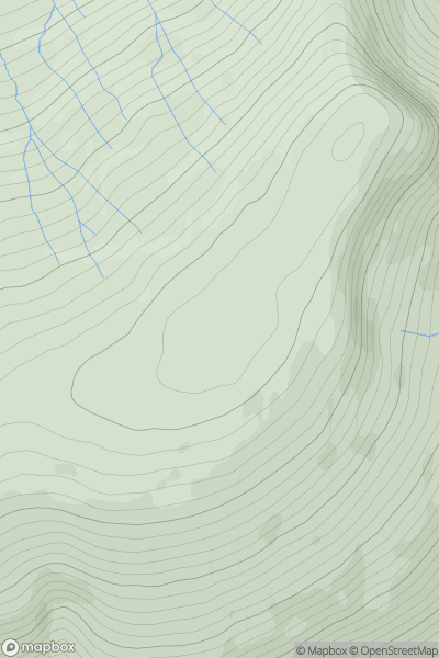 Thumbnail image for Bruach nan Iomairean showing contour plot for surrounding peak
