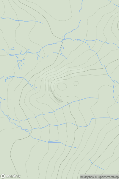 Thumbnail image for Birker Fell - Great Crag showing contour plot for surrounding peak