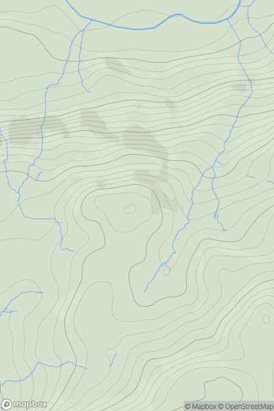 Thumbnail image for Kepple Crag showing contour plot for surrounding peak