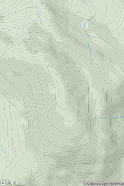 Thumbnail image for Beinn Chabhair showing contour plot for surrounding peak