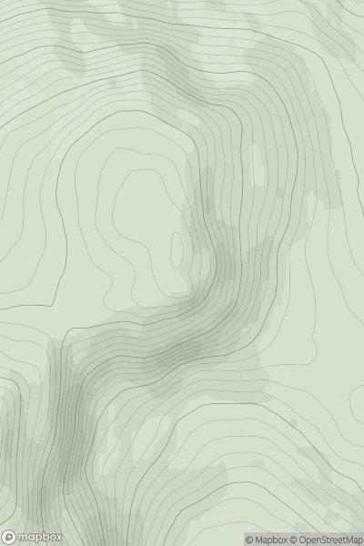 Thumbnail image for Biorach a' Mheannain showing contour plot for surrounding peak