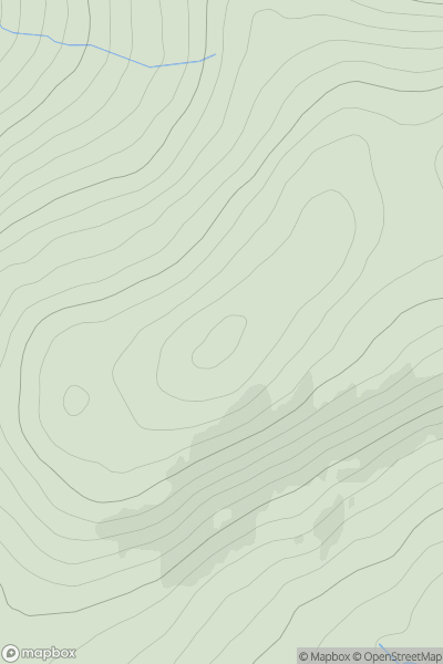 Thumbnail image for Creag an Sgliata (Sron na h-Iolaire) showing contour plot for surrounding peak