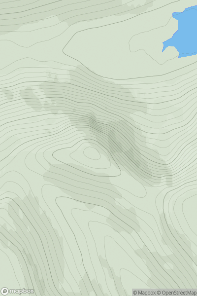 Thumbnail image for Creag Grianain showing contour plot for surrounding peak