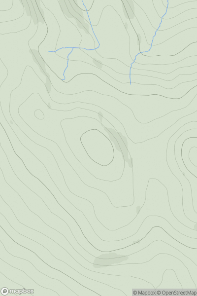 Thumbnail image for Creag Each West Top showing contour plot for surrounding peak