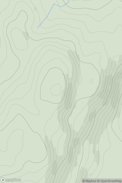 Thumbnail image for Cul na Creige showing contour plot for surrounding peak