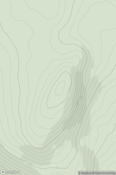 Thumbnail image for Creag Choille showing contour plot for surrounding peak