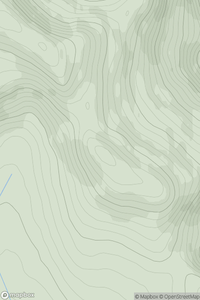 Thumbnail image for Stob Chalum Mhic Griogair South Top showing contour plot for surrounding peak